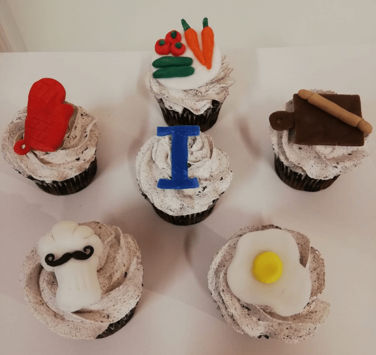 Cupcake med design
